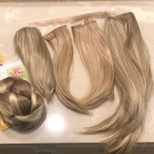 5 pc Set Light Blonde Hair Extensions